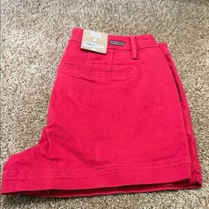 BKE Women's Vibrant Red Bermudas